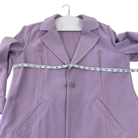 Chicos Womens Lavender Peacoat Size 2 12/14 Polyester/Nylon - Picture 6 of 14